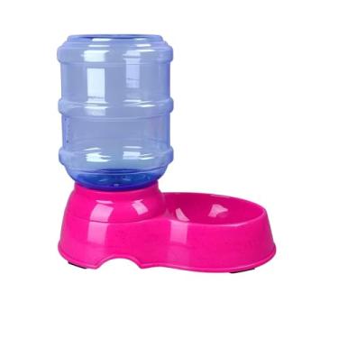 Imagem de Bebedouro Pet com Galão por Gravidade – Abastecimento Automático para Cães e Gatos (rosa)