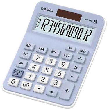 Imagem de Calculadora de Mesa 12 Dígitos Solar e Bateria Azul MX-12B Casio