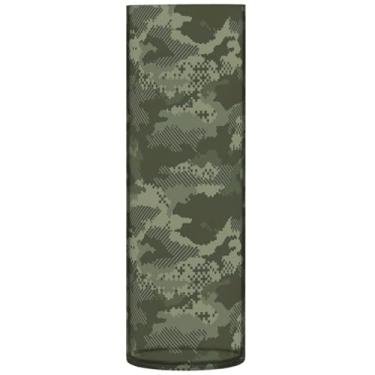 Imagem de Vaso de mesa central cilíndrica para mesa camuflagem digital verde exército grande vaso de flores bonito personalizado decorações de outono para casa, 30 cm x 9,9 cm