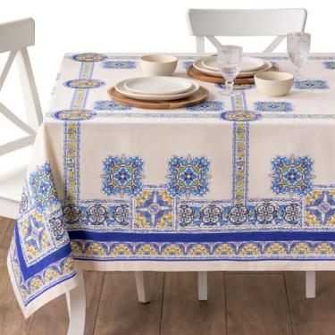 Imagem de Maison d' Hermine Toalha de mesa 100% algodão – Toalha de mesa retangular decorativa de 178 x 355 cm – Toalhas de mesa para jantar, casamento, chá de bebê, casa, fazenda, cozinha e festas – Coleção