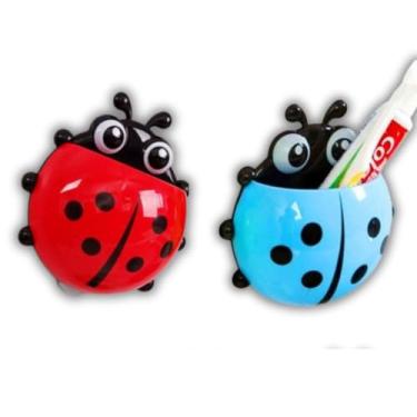 Imagem de Kit com 2 Porta Trecos de Joaninha com Ventosa – Diversão, Cores e Organização no Banheiro ou Quarto Infantil