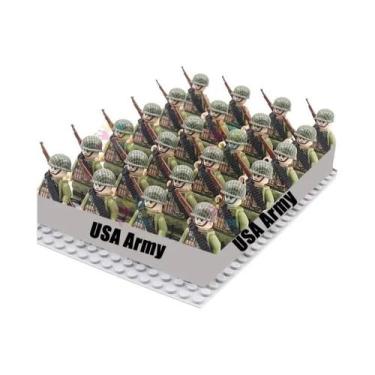 Imagem de Mini Figuras De Ação Da Segunda Guerra Mundial Soldados Dos EUA, União