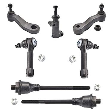 Imagem de ASTARPRO Kit de direção de 7 peças de hastes internas e externas, braço intermediário, braço Pitman e suporte de braço intermediário para AVALANCHE 2500, 2001-2006 SUBURBAN 2500, 2003-2009 H2