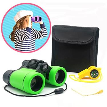 Imagem de Binóculos infantis, melhores presentes para meninos e meninas, de 3 a 12 anos, óptica de alta resolução, à prova de choque, mini brinquedos binocuolares compactos dobráveis para observação de pássaros