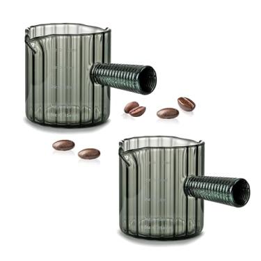 Imagem de Steviieden Conjunto de 2 xícaras de café expresso, copos Demitasse de 118 ml, copos de vidro com bicos duplos, copos de shot, copo de leite com alça de vidro para lava-louças, acessórios de café
