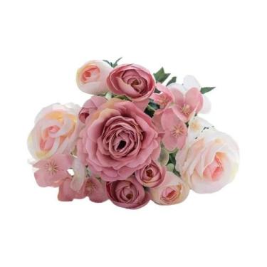 Imagem de Guirlanda De Flores Artificiais De Rosa De Seda De Alta Qualidade Para