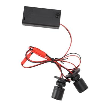 Imagem de Hilitand Refletor de Exibição de Joias, Refletor LED de Rotação de 360 ​​graus Com Caixa de Bateria para Prateleira de Mesa de Armário de Joias, Fita Dupla Face de Fio de 19,29 Polegadas