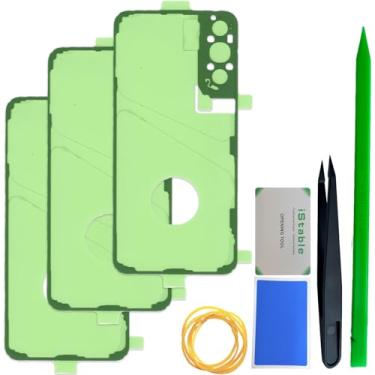Imagem de iStable Fita adesiva de capa traseira compatível com Samsung Galaxy S22+ Plus Tiras adesivas de substituição para porta de bateria traseira SM-S906B/DS (pacote com 3)