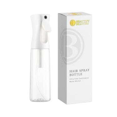 Imagem de Frasco spray contínuo de névoa fina de 296 ml, pulverizador de 360° para penteados, plantas, limpeza e animais de estimação, frasco de spray vazio reutilizável para salão, casa e cuidados de beleza