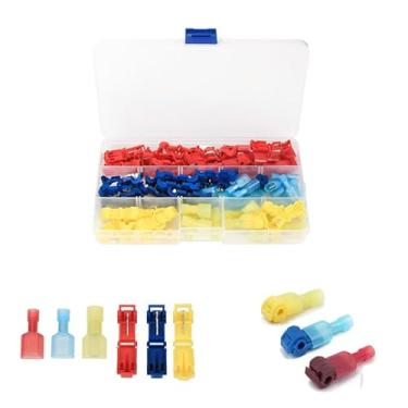 Imagem de Conjunto de conectores de fio de cabo elétrico com 80 peças de emenda rápida, terminais de crimpagem convenientes