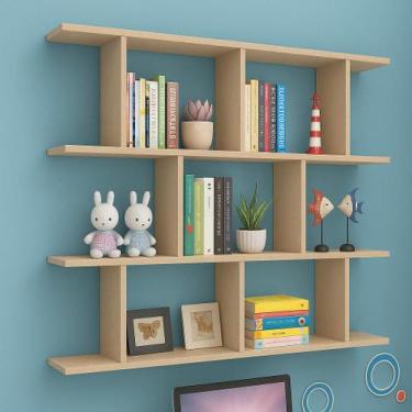 Imagem de Prateleira Decorativa MDF Cru 90x120x18cm elegante multiuso - SIXTEEN 