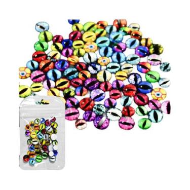 Imagem de Charms De Unhas 3D Olho De Dragão Gato Cobra Mistos Olhos De Diabo DIY