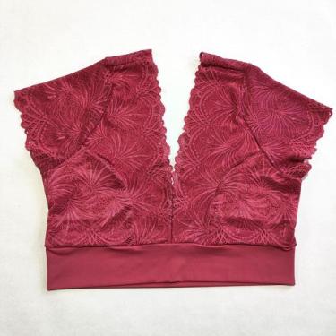 Imagem de Cropped Renda Luxo Decote - Roupa De Dormir Dia E Noite, Sandia, GG