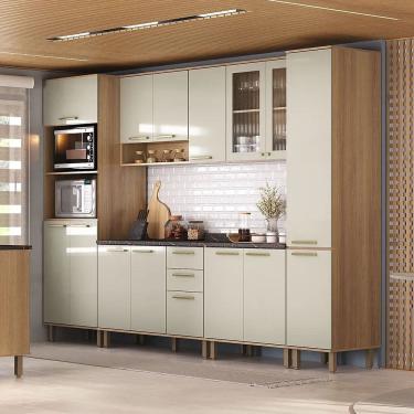 Imagem de Cozinha Modulada 6 Pecas 14 Portas 3 Gavetas S/ Tampo Luciane Isis