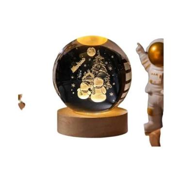 Imagem de Luz Noturna Em Forma De Bola De Cristal 3D, Projeção Planetária Galáct