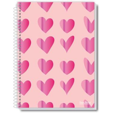 Imagem de Kit de Cadernos, Pauta Branca, 20 Matérias, Capa Dura, Amo, 320 Folhas, Pacote com 2