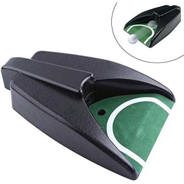 Imagem de Yosoo Golf Copo de golfe automático para colocar dentro de casa, buraco de golfe, copo de putt de golfe de devolução automática, taça de golfe, treinamento, taça, auxiliar de treinamento para prática de golfe para uso interno e externo, escritório, Golf Putting Cup