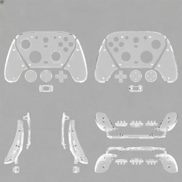 Imagem de Capa protetora de silicone para GameSir G7 Pro, controle de jogos de PC, painel de substituição transparente (cor transparente)
