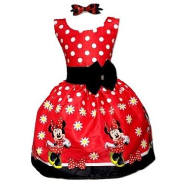 Imagem de Vestido Temático Infantil Ratinha Vermelha Regata Luxo Festa - Bento E