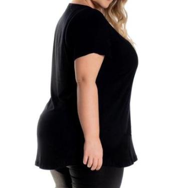 Imagem de Camiseta Longline Plus Size Feminina Leve Blusa Tapa Bumbum Academia Cor:;Tamanho:G3;Gênero:Feminino-Feminino