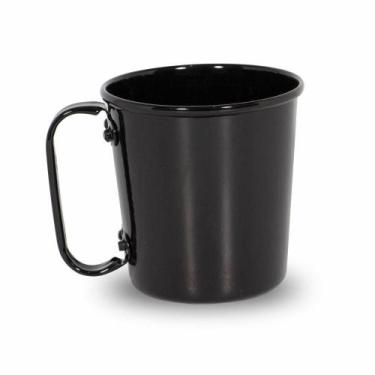 Imagem de Caneca em alumínio 350ml  Preto - Alumínios e Cia 