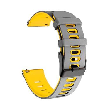Imagem de ONECMN Pulseira de relógio de couro + silicone de 22 mm para Garmin Venu 2, feminina, masculina, pulseira para Vivoactive 4/Active/Forerunner 745 (W,22 mm Universal)
