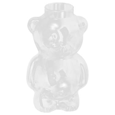 Imagem de Luxshiny Copo de vidro bonito em forma de urso adorável copo para coquetéis, bebidas e água para festas em casa e cafés design criativo