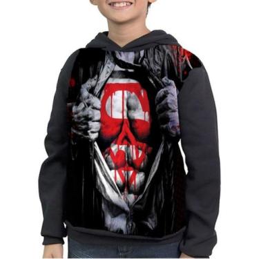 Imagem de Casaco Moletom Infantil Logo Superman Liga Da Justiça Peito - smoke, P