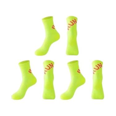 Imagem de Meias De Corrida Unissex 13/6 Pares Secagem Rápida Cano Médio Para Esp