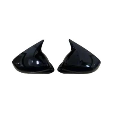 Imagem de Par tampa do espelho retrovisor lateral da porta do carro, tampa adicional do espelho retrovisor lateral da porta do carro, compatível com Seat Leon MK4 Cupra 2020-2024(Glossy Black)