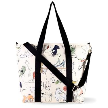 Imagem de kate spade new york Bolsa térmica térmica de grande capacidade, refrigerador de praia portátil de lado macio com alça de ombro (New York Dream)
