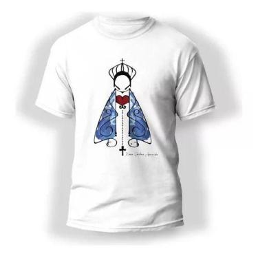 Imagem de Camiseta Nossa Senhora Aparecida Católica Personalizada - Macfly Estam