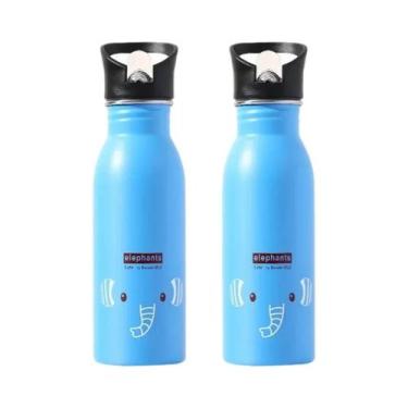 Imagem de Garrafa De Água Esportiva De Aço Inoxidável Kawaii 500ML Para Crianças