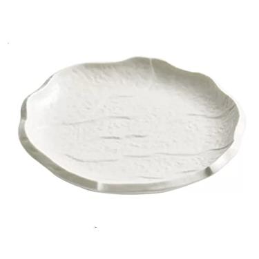 Imagem de Pratos brancos prato de jantar de cerâmica prato de jantar irregular prato de sobremesa utensílios domésticos hotel cafeteria prato plano prato fundo prato de jantar (grande)