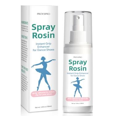 Imagem de provspro Spray de resina para sapatos de dança, aderência instantânea antiderrapante para balé, ponta, jazz e dança moderna, spray de secagem rápida e limpo para solas, fitas de ponta, garrafa
