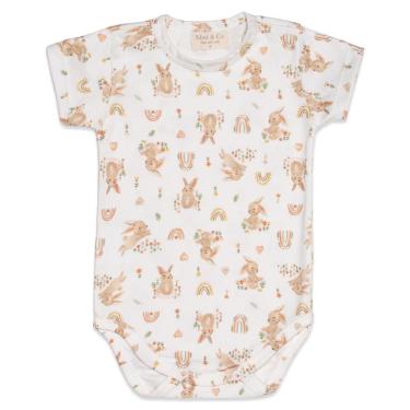 Imagem de Body Manga Curta Bebê Menina Algodão Coelhinhos Mini & Co-Feminino