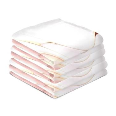 Imagem de Wassud Toalhas de cozinha toalhas de prato de mármore ouro rosa pacote com 6 panos de prato macios com laço para pendurar toalha de mão de secagem rápida super absorvente toalhas de chá de mesa