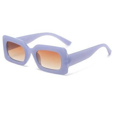 Imagem de Óculos de Sol UV400 - Cores Candy Gradiente Punk Tamanho Pequeno para Homens e Mulheres, Esportes ao Ar Livre, Corrida, Ciclismo, Azul Jelly e Marrom