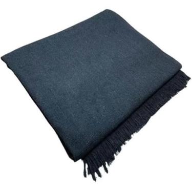 Imagem de Manta para Sofá Gigante 2,40x1,80m Casal Algodão Macio Decorativa(Preto)