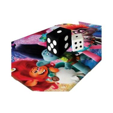 Imagem de Tapete Antiderrapante Trolls World Retangular Macio Para Decoração De 