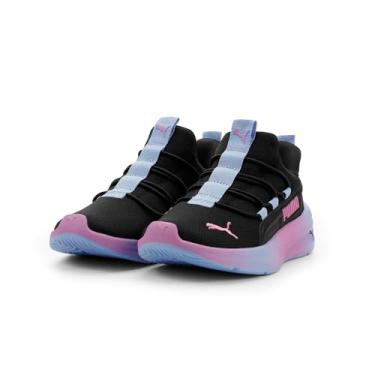Imagem de Puma Tênis infantil unissex One 4 All sem cadarço (criança pequena), Preto/lavanda intensa/malva pop, 11 Little Kid