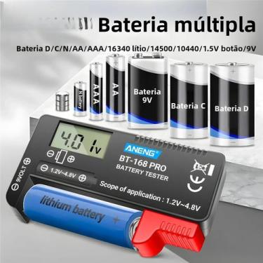 Imagem de Testador De Baterias Universal ANENG BT-168 PRO, Analisador Digital De