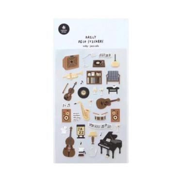 Imagem de Adesivos De Guitarra Para Café De Música Coreana Suatelier, Suprimento