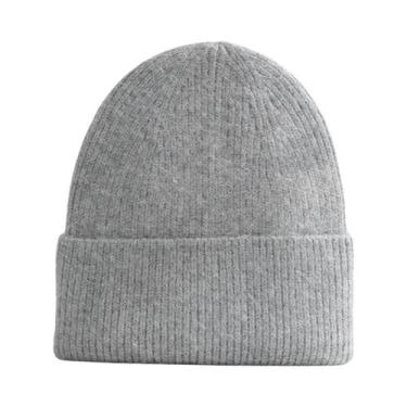 Imagem de Gorro Feminino Azul De Lã Cashmere E Angorá, Quente Para Inverno, Maci