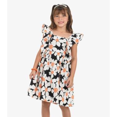 Imagem de Vestido Feminino Popeline Rovi Kids Preto, 14, Preto