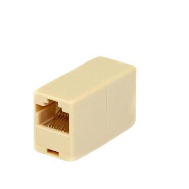 Imagem de Kit com 10 peças de Emenda Conector Rj45 Femea x Femea Cat5e União
