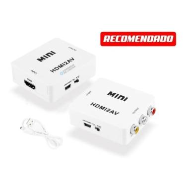 Imagem de Mini Adaptador Conversor D Hdmi Para Video 3rca Av  Cabo Hdmi
