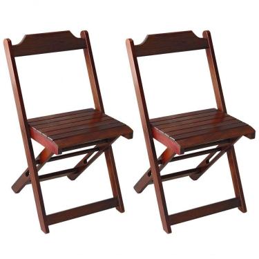 Imagem de Conjunto 2 Cadeiras Dobrável Em Madeira Maciça