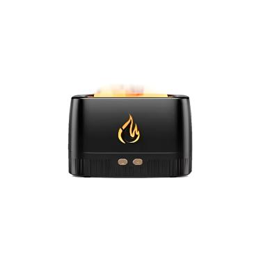 Imagem de Aromatizador Umidificador Difusor Ultrassônico Chamas - Relaxamento, Aromaterapia e Ambiente Aconchegante | Cor:Preto