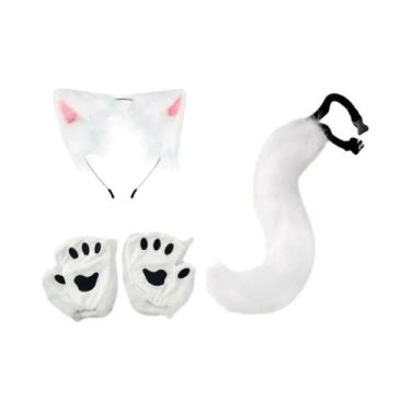 Imagem de Conjunto De Orelhas De Raposa plus Size Com Luvas De Pata Para Cosplay